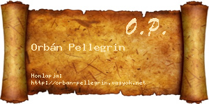 Orbán Pellegrin névjegykártya