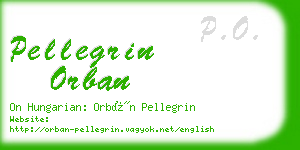 pellegrin orban business card